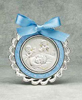 Salerni Sterling Crib Medal-Blue
