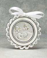 Salerni Sterling Crib Medal-White