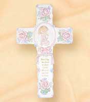 8.5inch Underglazed Porcelain Praying Girl Cross