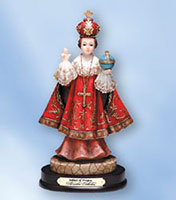 8inch Infant of Prague Statue on a Wood Base