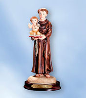 8inch St. Anthony Statue on a Wood Base