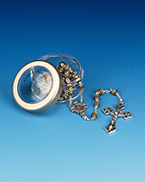 Brown Cats Eye Rosary with case