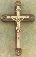 14inch Walnut  Sick Call Crucifix