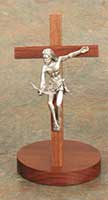 JC-6090E-8inch Walnut Spirit Cross with Stand