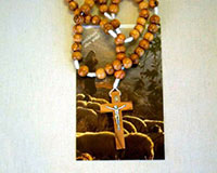 Olivewood Large Bead Rosary from Bethlehem